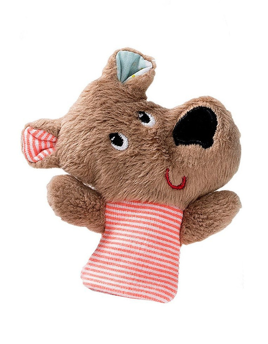 Książeczka z mini-pacynką wielofunkcyjna „Pocałuj Cesara” Niedźwiadek Cesar 86863-Lilliputiens