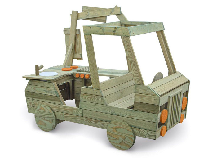 Outdoor drewniany Food Truck dla dzieci 10045 Erzi samochód kuchnia sklep