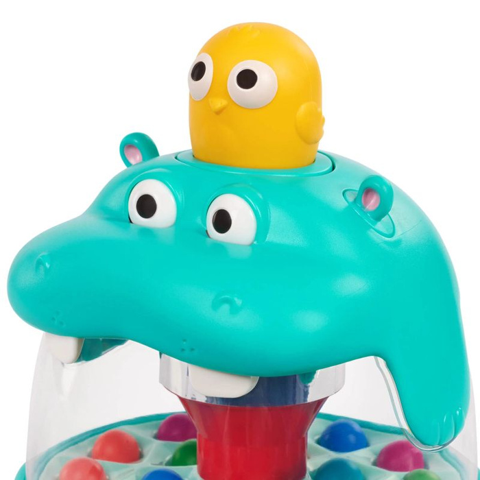 Zabawka sensoryczna Hipopotam z wirującymi kuleczkami Party Pop Hippo Battat