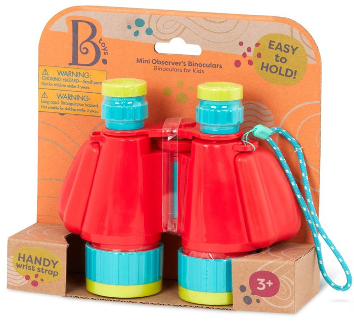 Regulowana dziecięca lornetka z osłonkami i paskiem na rękę Mały odkrywca B.Toys BX2197Z