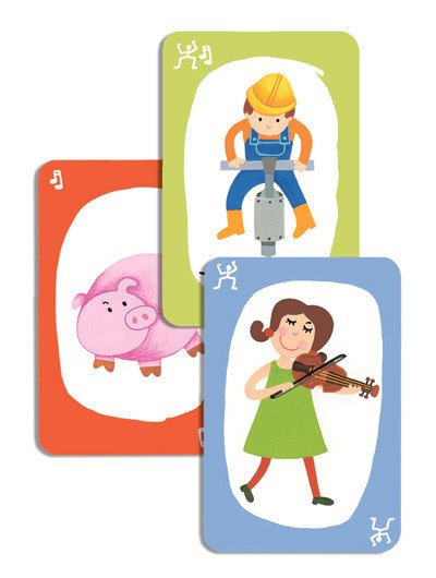 "Pouet! Pouet!" - gra karciana dla dzieci, DJ05152-Djeco, gry w kalambury