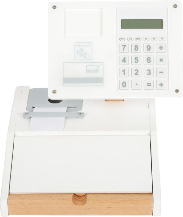 Drewniana kasa sklepowa dla dzieci z kalkulatorem Fresh Small Foot 12249-SF