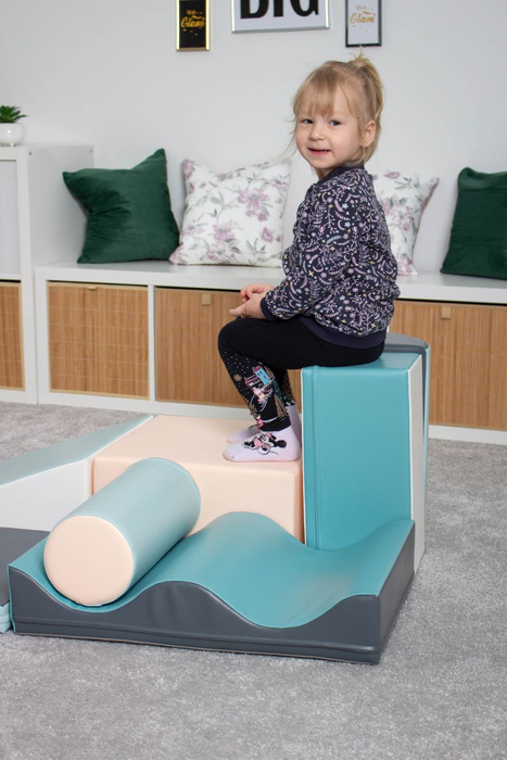 Klocki piankowe IGLU Soft Play Discoverer pastelowy SET_34_02 domowy plac zabaw