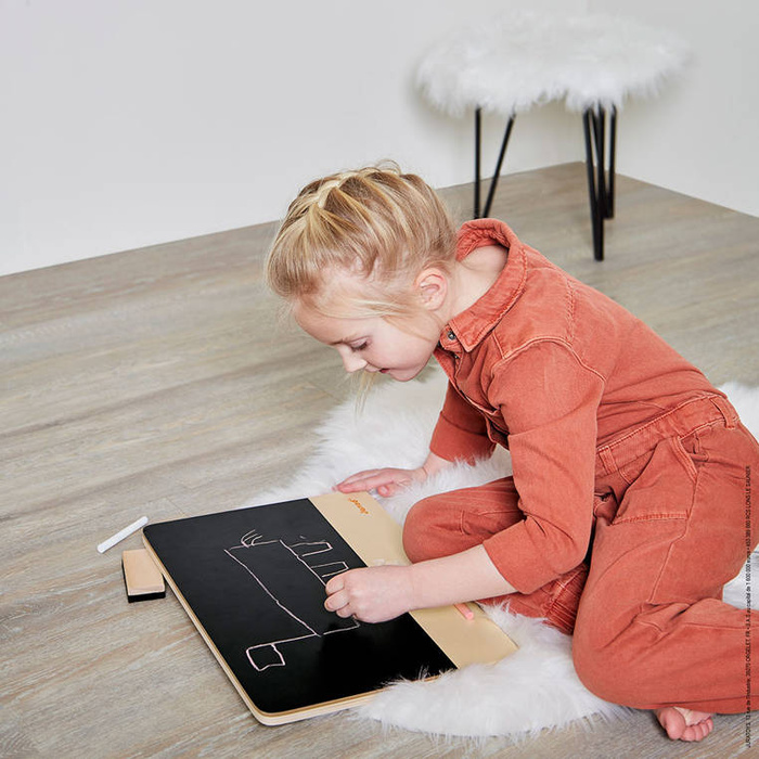 Tablica drewniana stołowa nablatowa z podpórką i akcesoriami Janod J09636