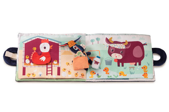 Miękka książeczka aktywizująca "Osiołek Ignace na farmie" 83415 Lilliputiens