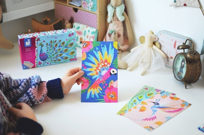 Zestaw artystyczny Czarodziejskie cyrkonie Piękne ptaki, Janod