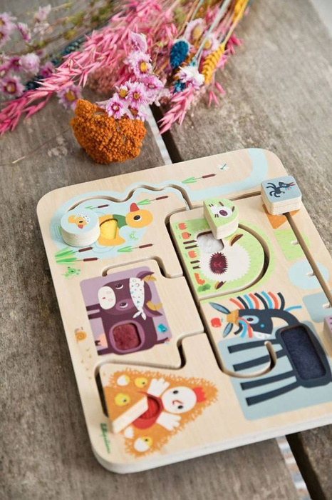 Drewniana tablica labirynt sensoryczny Farma 83339 Lilliputiens