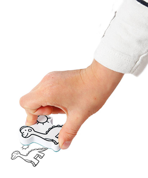 Zestaw kreatywny Stempelki Dinozaury 15 szt. Janod J07721