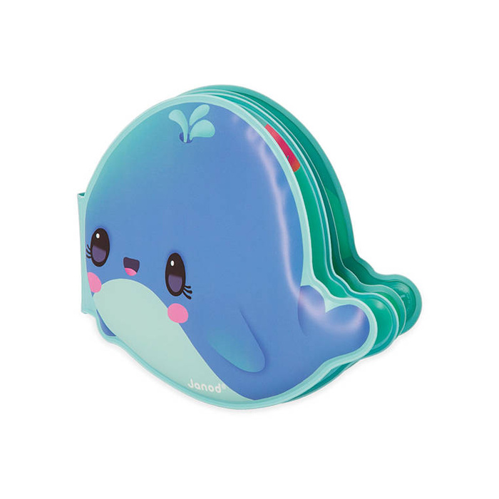Miękka książeczka do kąpieli w wannie brodziku Wieloryb J04720 Janod