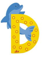 Głoska z delfinem "D", 81604-Sevi, nauka literek dla dzieci, alfabet