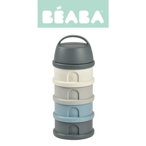 Pojemniki na mleko w proszku 4 komory mineral grey blue Beaba 911713