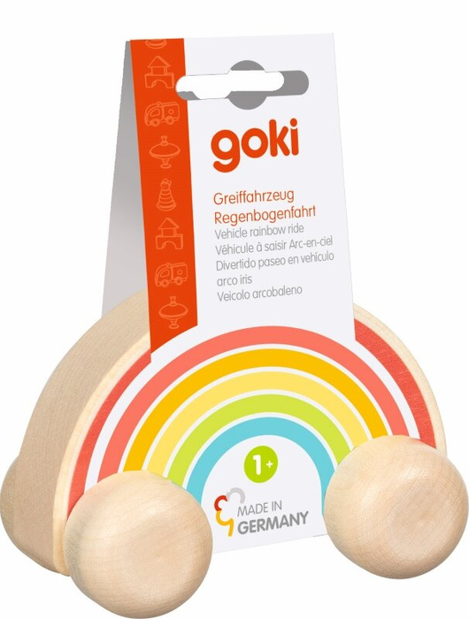 Drewniany samochodzik Tęczowe autko Goki 55845
