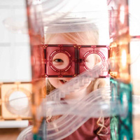 Kulodrom klocki magnetyczne Pastel Ball Run Pack 106 el. Connetix 00106-BR