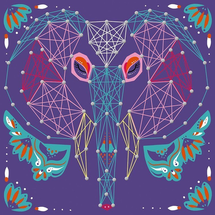 Zestaw kreatywny String Art Zwierzęta 8+, Janod J07912