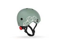 SCOOTANDRIDE Kask XXS-S dla dzieci 1-5 lat Green Lines lampka LED 96562