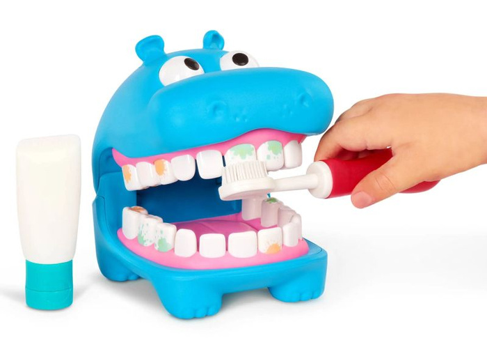 Edukacyjny zestaw do nauki mycia zębów i zabawy w dentystę 15 el Hipodonta Battat BT1803Z