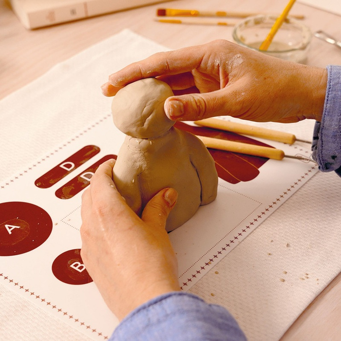 Zestaw artystyczny do rzeźbienia z gliny AGA Atelier 84 Djeco GA10084 technika modelowania dla dorosłych