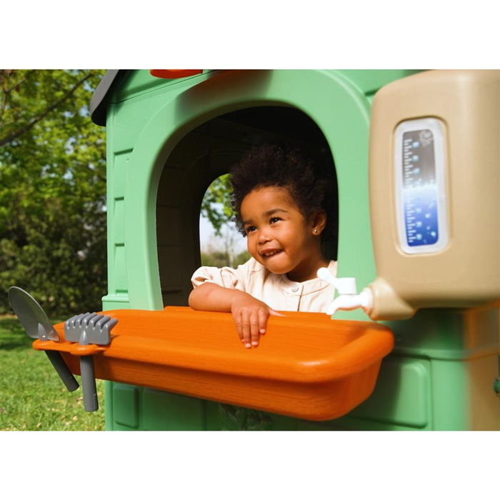 Domek ogrodowy Recycle Eco FEBER FEH26000 z segregacją odpadów Zielona Energia do kreatywnej zabawy dla dzieci