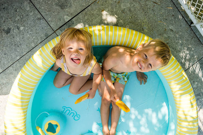 Dmuchany basen dla dzieci 120 cm Dippy Banana Blue Quut 172659