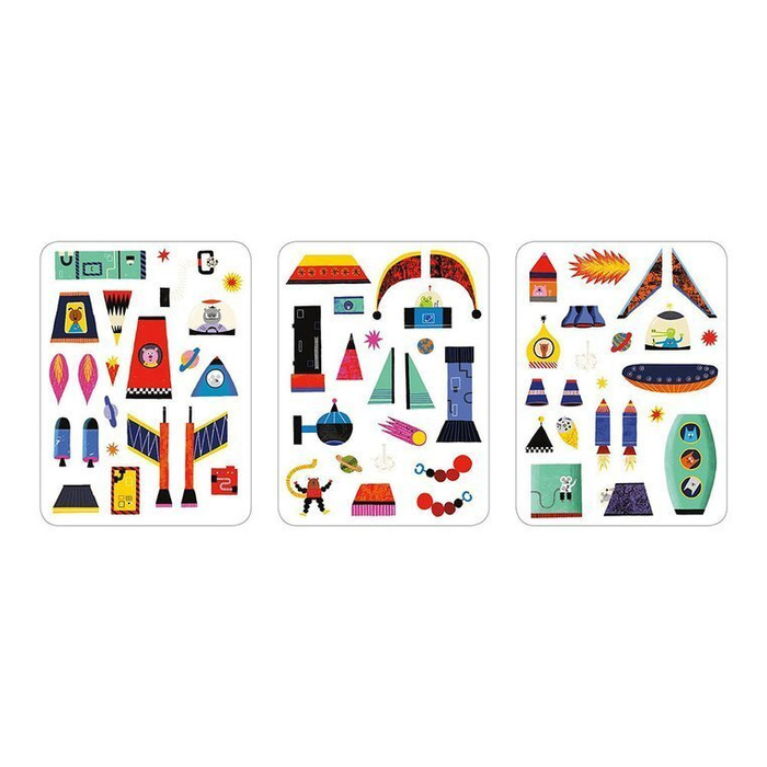 Kreatywna układanka magnetyczna Rakiety kosmiczne MP63823-Mudpuppy, zestawy kreatywne