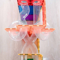 Kulodrom klocki magnetyczne Rainbow Ball Run Expansion Pack 66 el Connetix 00066-BR