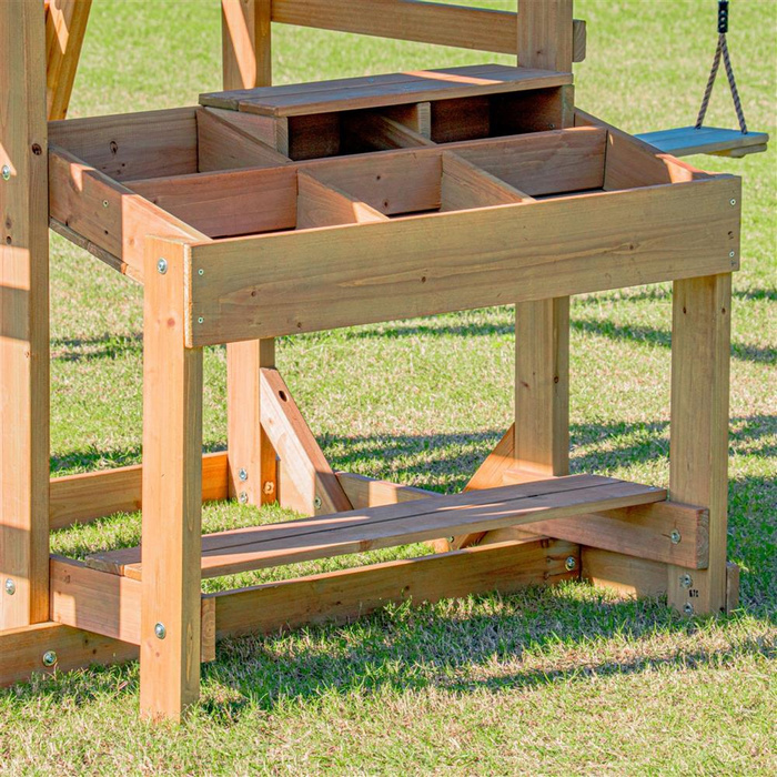 Drewniany duży Plac Zabaw AXI Mitch play tower A030.504.30 Zjeżdżalnia Huśtawki Ścianka wspinaczkowa Wieża do ogrodu