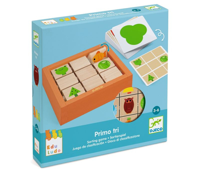 Gra Primo Tri Eduludo Djeco DJ08210 Drewniane układanki dla dzieci