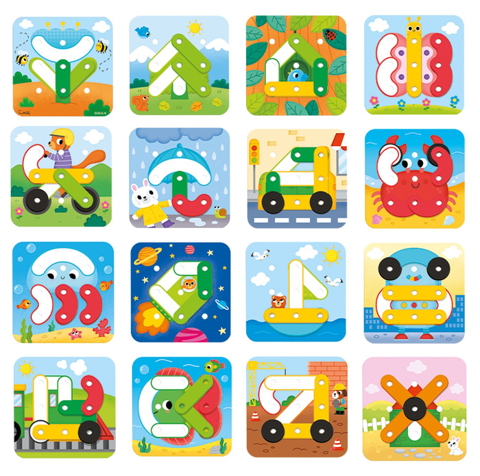 Zestaw edukacyjny dla dzieci Kolory i kształty Goula 53474