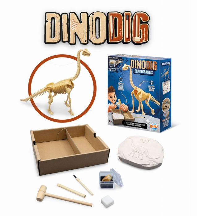 Szkielet dinozaura do odkopania i złożenia Brachiozaur Mały paleontolog Buki 445BRA