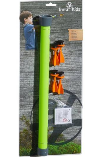 Dmuchawka dla dzieci oraz 4 strzałki z przyssawkami Green&Go HB303428-Haba Terra Kids, zabawy w plenerze