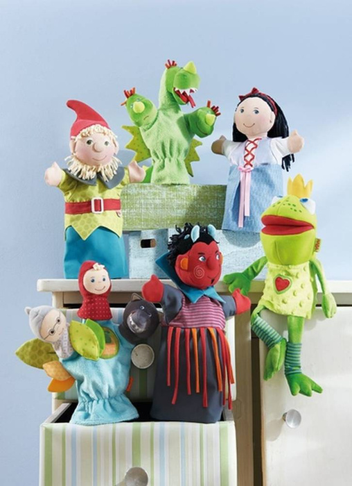 Pacynka na rękę Żabka Królewicz HB300490-HABA, odgrywanie ról