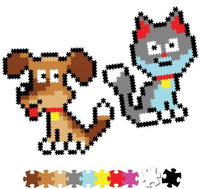 Pixelki puzzle Pies i Kot Jixelz 700 elementów FA199-1 Fat Brain Toys, puzzle dla dzieci