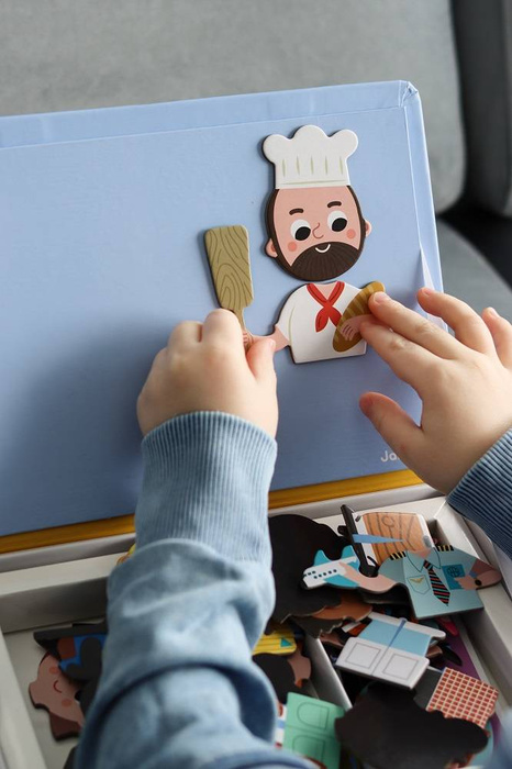 Układanka magnetyczna dla dzieci Zawody Magnetibook Janod J02597