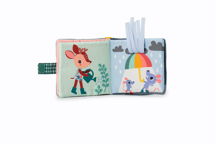 Miękka książeczka aktywizująca z mini gryzakiem Smok Joe 83496 LILLIPUTIENS