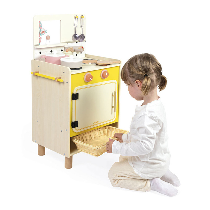 Kuchnia drewniana dla dzieci z 10 akcesoriami Shiny Grandma Janod J06641