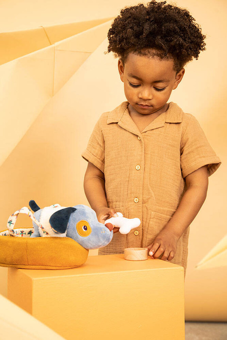 Przytulanka piesek z koszyczkiem i akcesoriami Piesek Jules Lilliputiens 83547