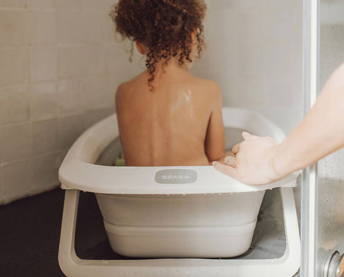 Składana wanienka dla dziecka Eazy Pop Camélé'O Gris velours Beaba 920404