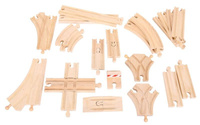 25 torów do kolejki drewnianej, BJT052-Bigjigs Rail