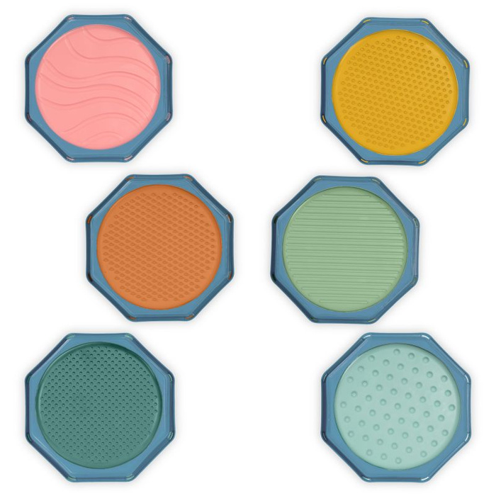 Moduły sensoryczne do stąpania i skakania 6 el Balance & Hop Stepping Stones B.Toys BX2484Z