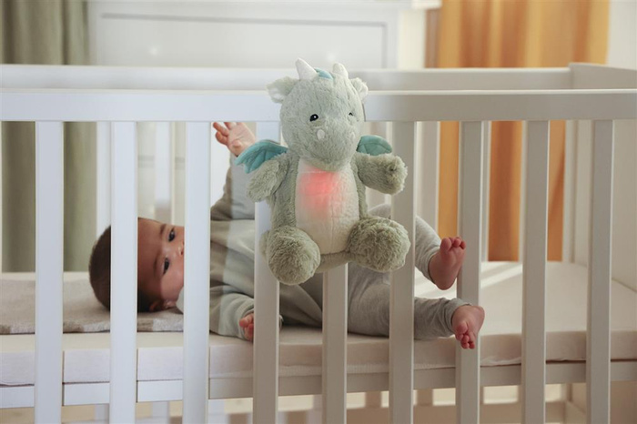 Szumiący Smok z czujnikiem ruchu i pozytywką Cloud b® CLTT-7701-DR LoveLight Buddies Drake the Dragon