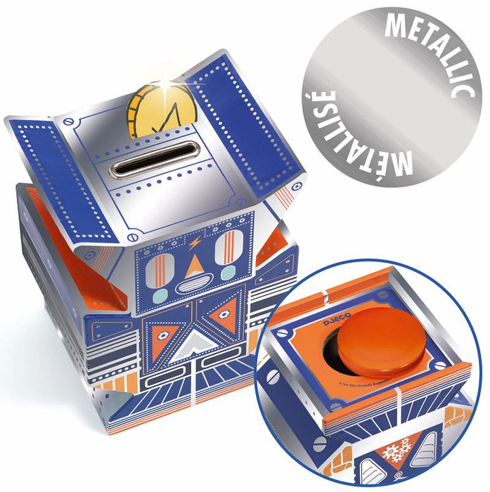 Drewniana skarbona dla dzieci Robot Djeco DD03340