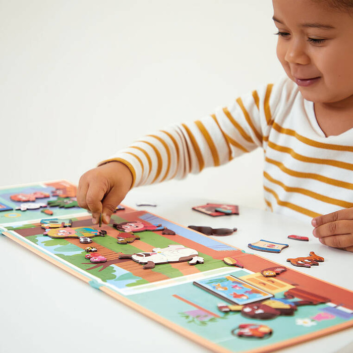 Magnetyczna rozkładana układanka Zwierzęta domowe Magneti'stories J05457 Janod