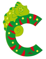 Głoska z kameleonem "C", 81603-Sevi, nauka literek dla dzieci, alfabet