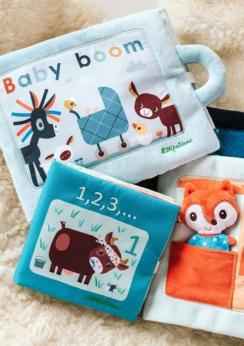 Materiałowa, mięciutka książeczka z cyferkami 1, 2, 3...83274-Lilliputiens