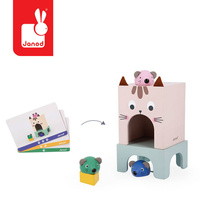 Drewniana układanka Orientacja w przestrzeni Kot i mysz J05078 Janod