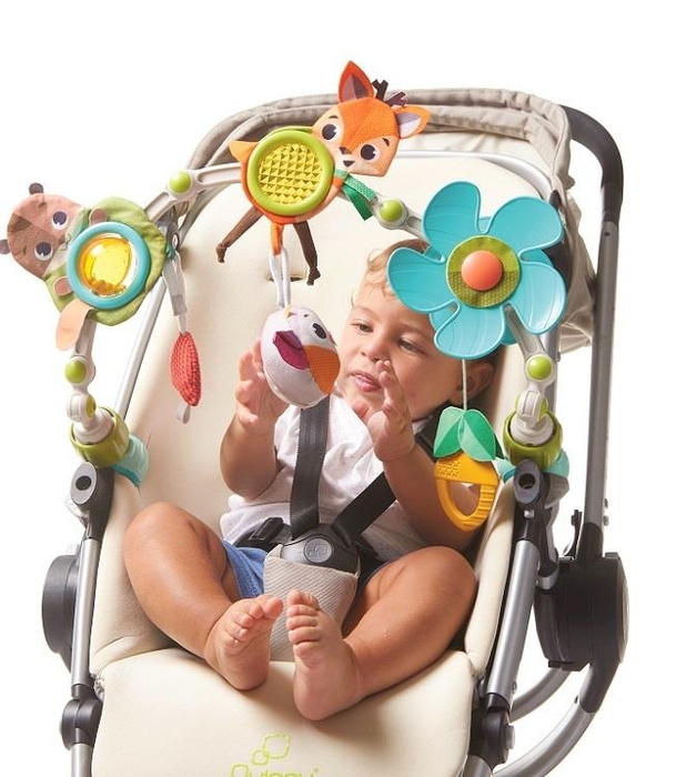 Łuk muzyczny z grzechotkami TL1404306830 Leśna Kraina uniwersalna Zabawka dla niemowląt do wózka, fotelika i leżaczka