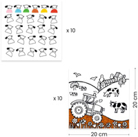 Kolorowanki z grami Farma Djeco DJ00050