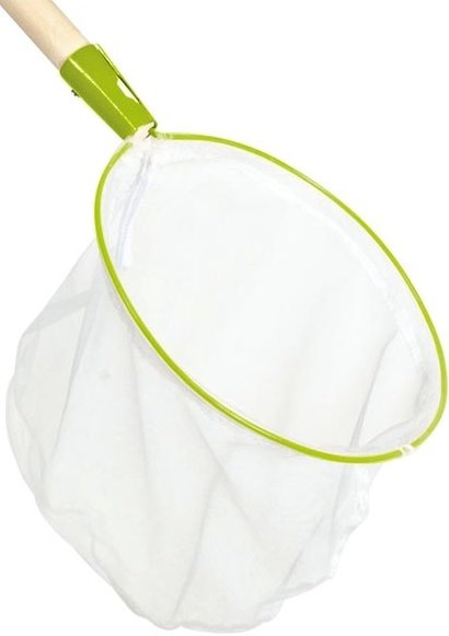 Zielona siatka na motyle owady ryby z drewnianą rączką Goki 63874