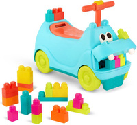 Jeździk dla dzieci hipopotam z klockami Locbloc Hippo B.Toys BX2312 zestaw interaktywny