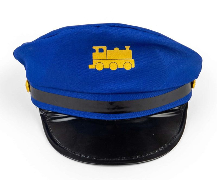 Czapka konduktora pociągu dla dzieci niebieska z regulacją Bigjigs 37058